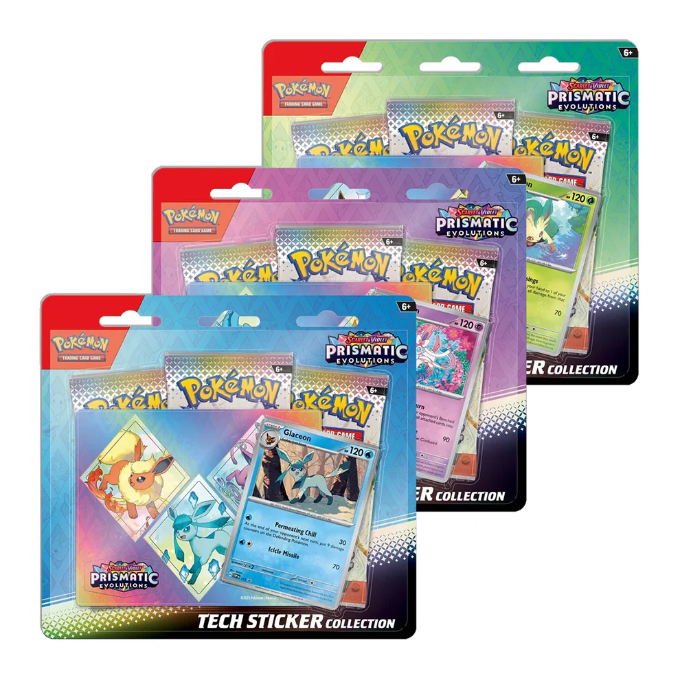 Pokemon Trading Cards SV 8 5 Prismatic Evolutions Tech Sticker Collection Styles May Vary