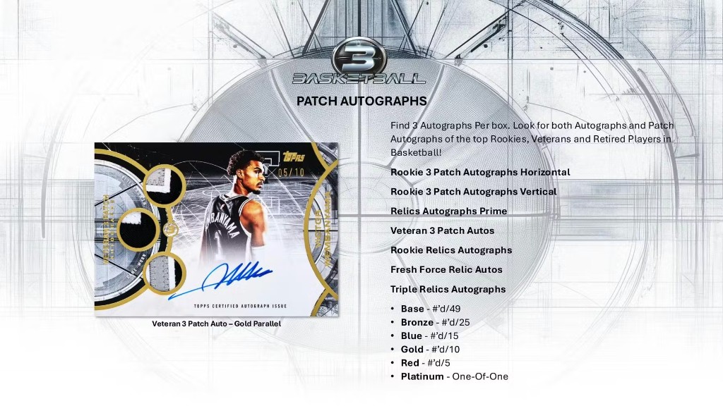 2025-26 Topps 3 Basketball - Hobby Box (Sealed Case) — photo 9