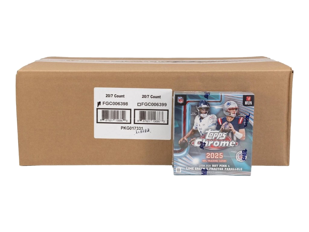 2025 Topps Chrome Football Mega Box - Sealed Case